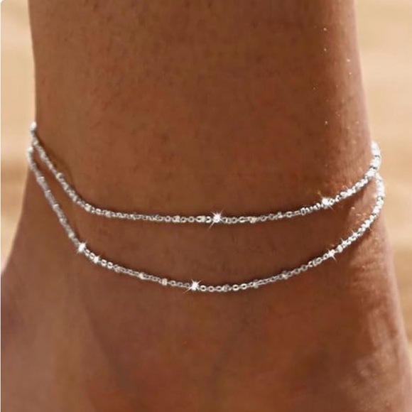 Dazzling Silver Double Layer Bracelet - Picture 2 of 4